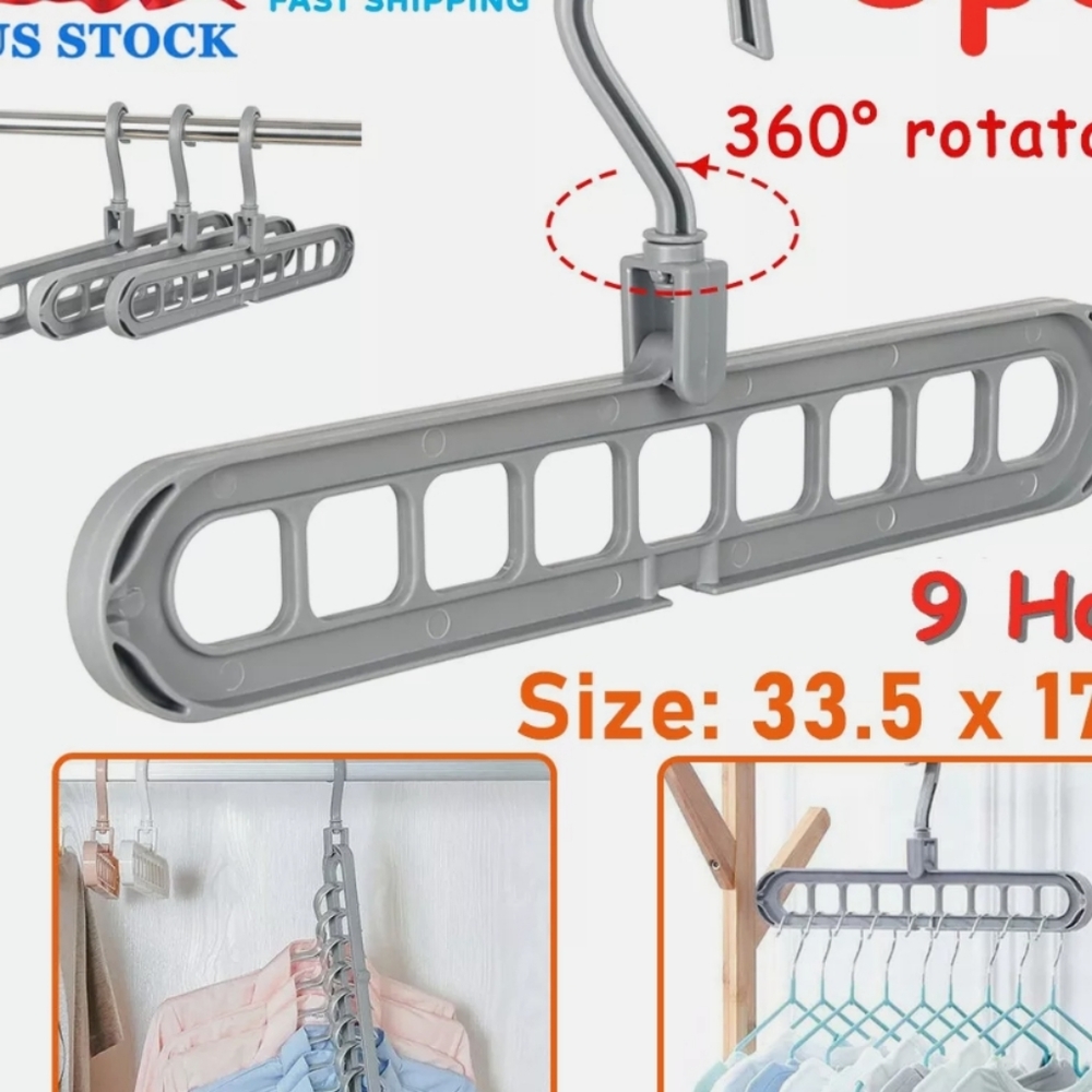 6 hangers each hangs 9 items
